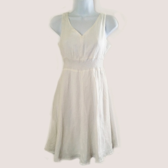 free flowing white dress